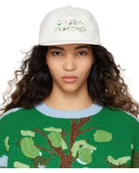 Stella McCartney White Embroidered Cap Frost