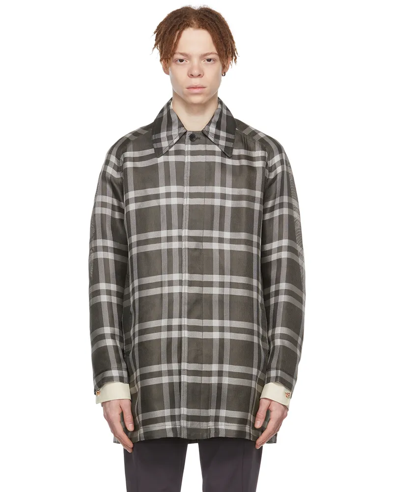 CORNERSTONE Brown Mulberry Silk Coat Walnut