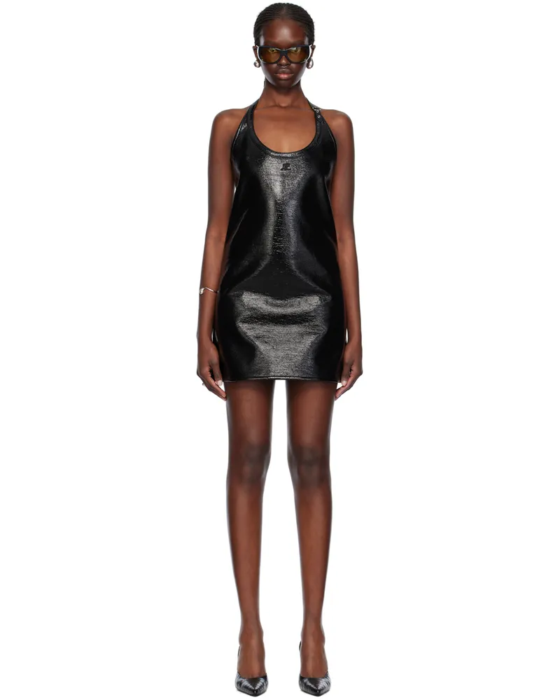 Courrèges Black Pin-Buckle Minidress 9999