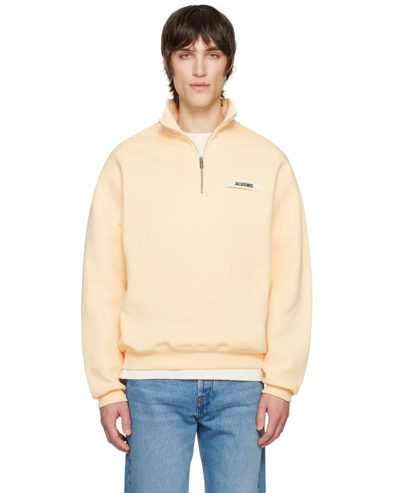 Jacquemus Beige 'The Gros Grain zipped-rollneck' Sweatshirt 131