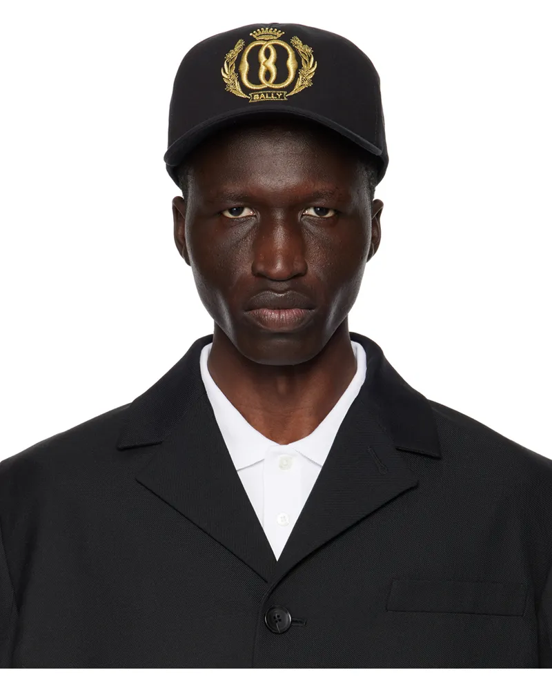 Bally Black Emblem Baseball Cap Black
