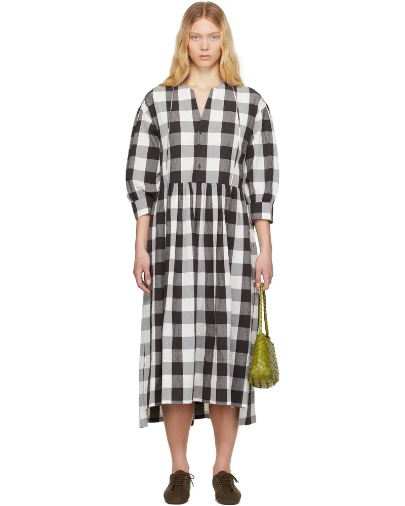 Toogood White & Brown 'The Cook' Midi Dress Tablecloth