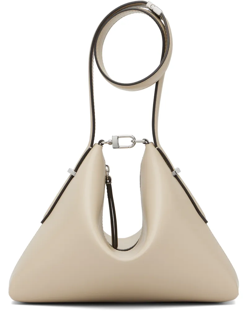 Totême Taupe Bevel Leather Wristlet Clutch Fawn
