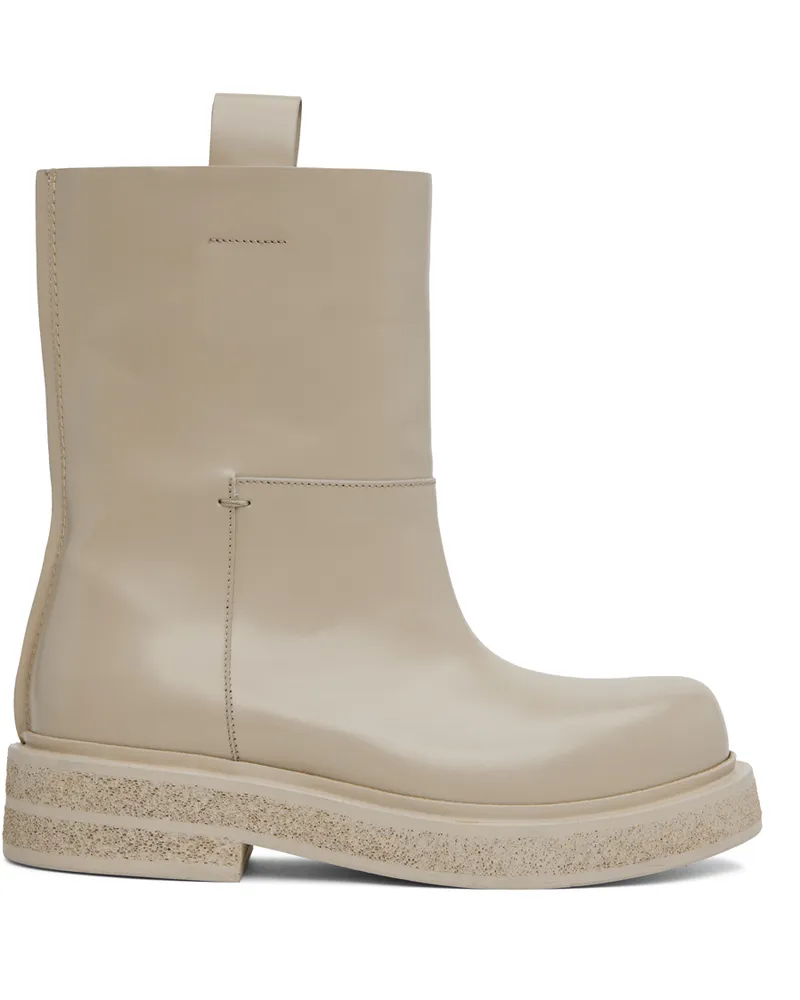 QUIRA SSENSE Exclusive Beige Lilibeth Boots Concrete