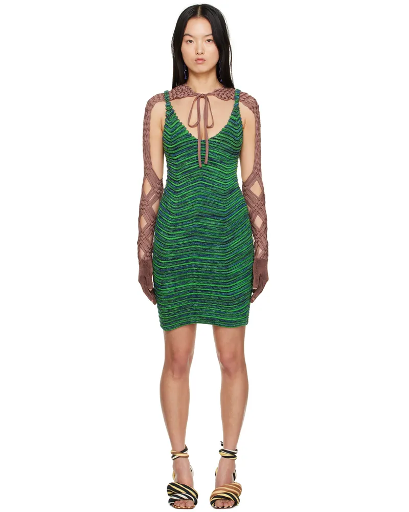 Isa Boulder SSENSE Exclusive Green Bodycurl Midi Dress Aquarium