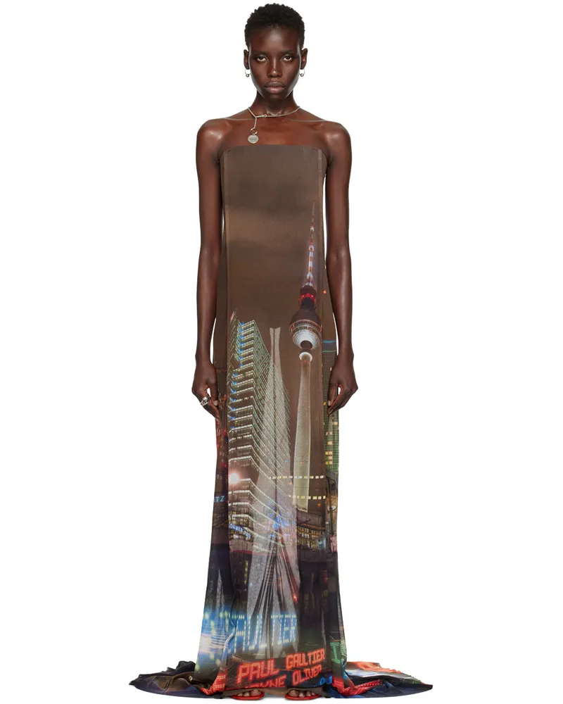 Jean Paul Gaultier Brown Shayne Oliver Edition Maxi Dress 60405030