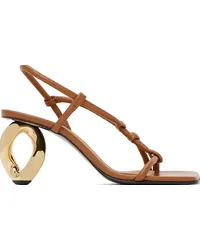 J.W.Anderson Brown Chain Heeled Sandals Pecan