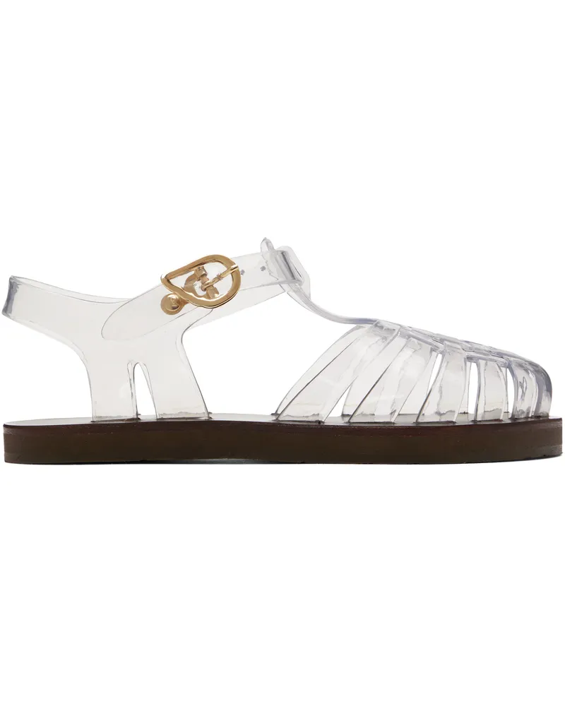 Ancient Greek Sandals Transparent Homeria Jelly Sandals Clear