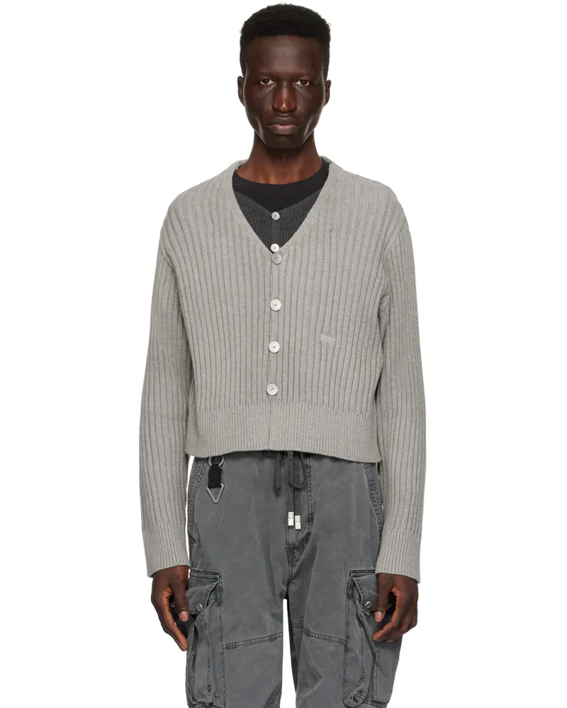 C2H4 Gray Literary Layered Cardigan Gray