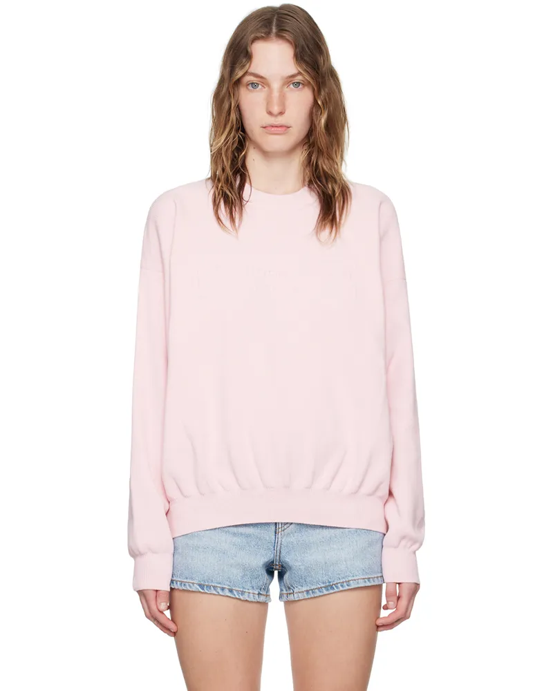 Alexander Wang Pink Embossed-Logo Sweater Ballerina