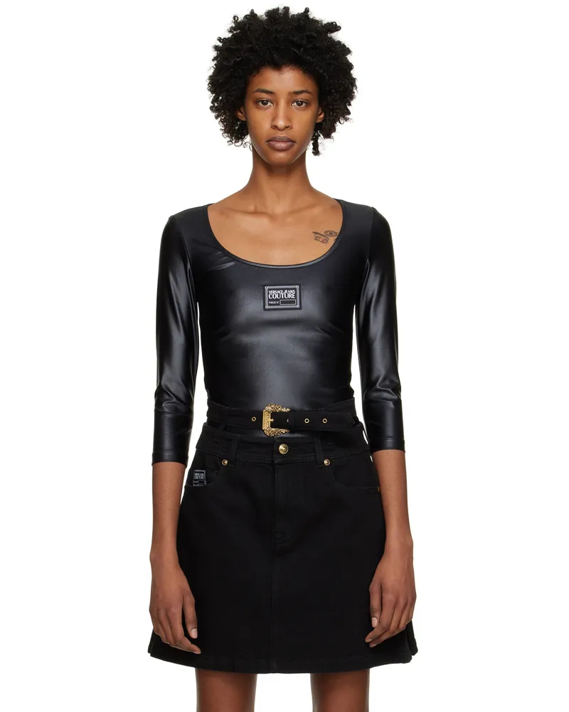 Versace Jeans Black Patch Bodysuit E899