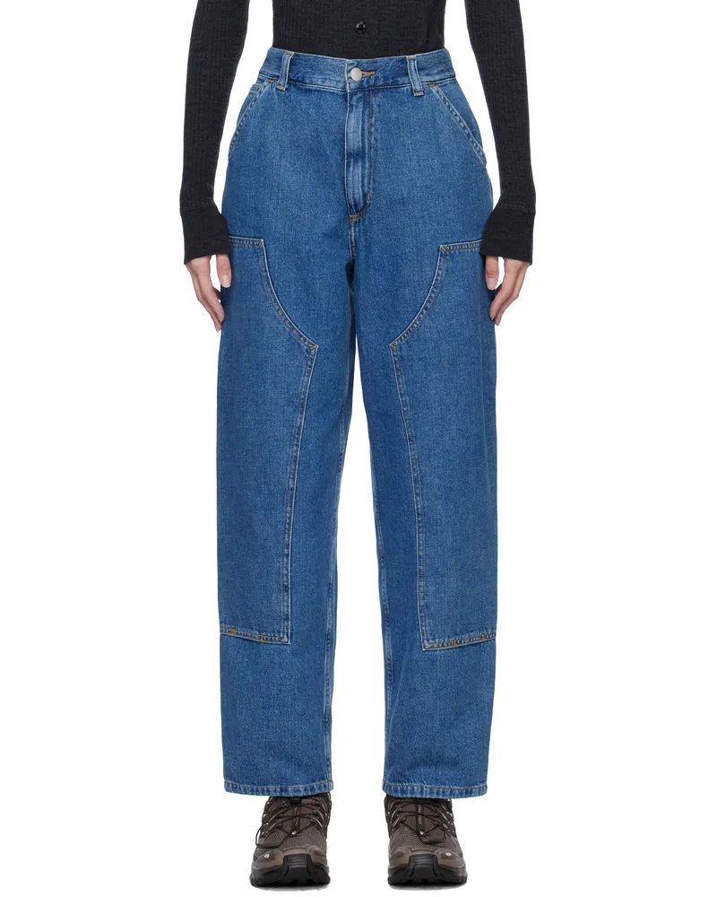 Carhartt WIP Blue Brandon Double Knee Jeans Blue