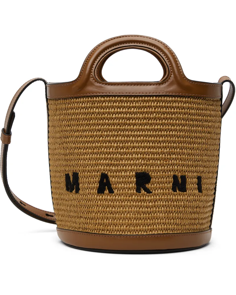 Marni Beige & Brown Tropicalia Small Bucket Bag 00m50
