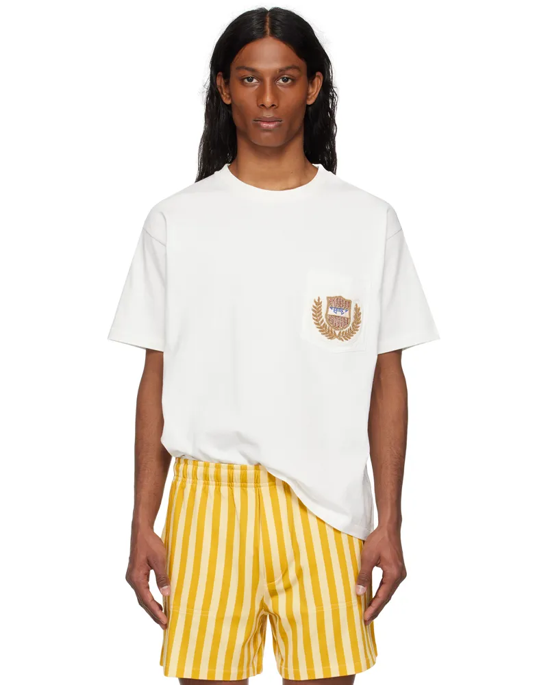 BODE Off-White Sportsman Patch Pocket T-shirt Cream
