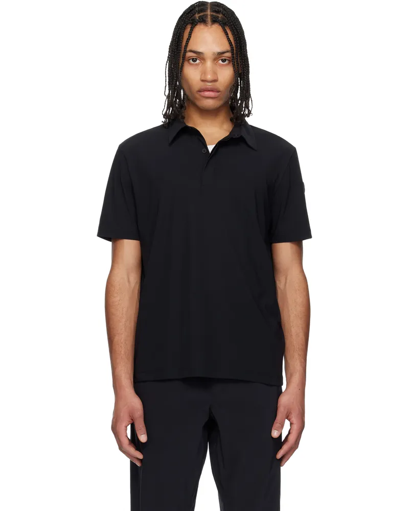 Moncler Black Logo Patch Polo 999
