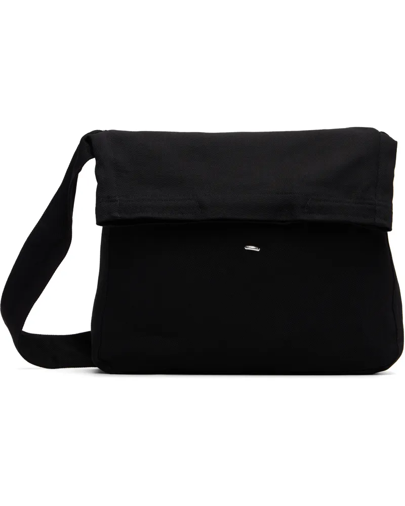 Our Legacy Black Sling Bag Washed