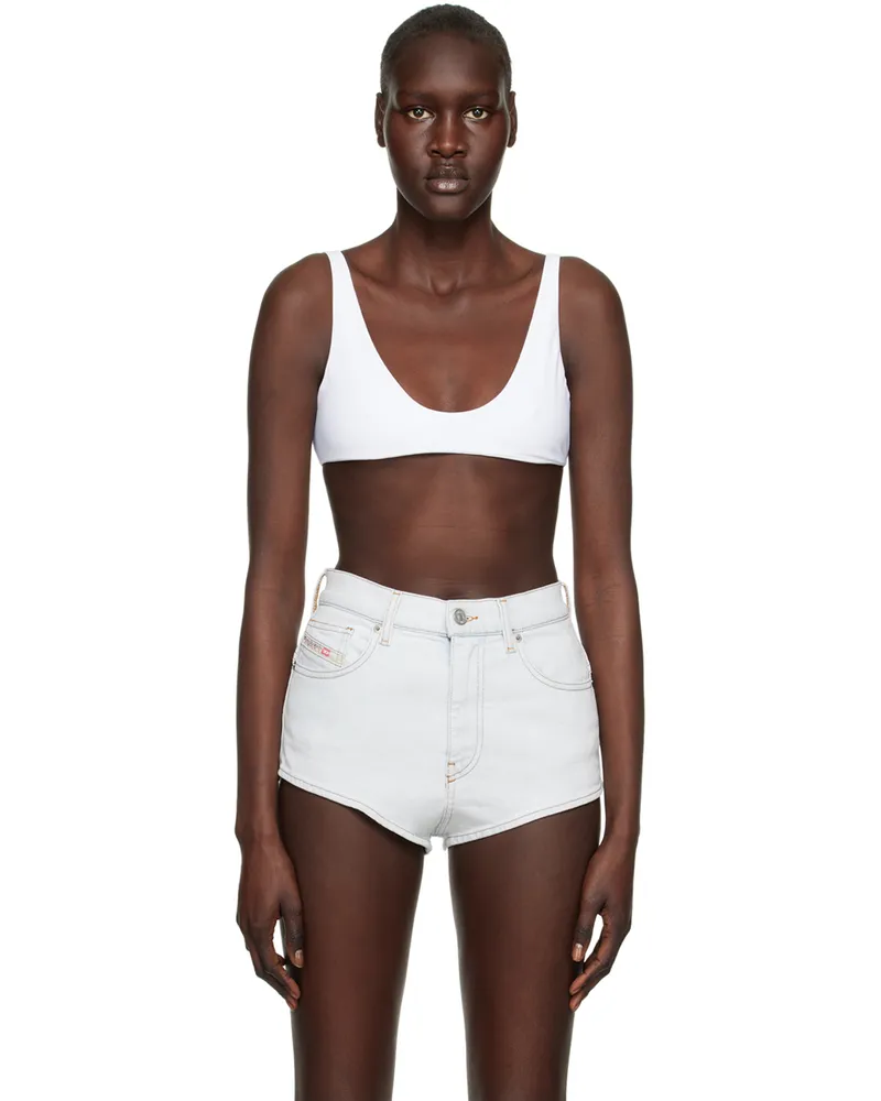 Diesel White Taratwist Bikini Top 100