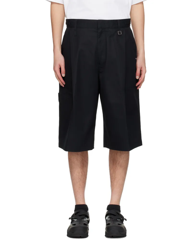 Wooyoungmi Navy One-Tuck Shorts 919n