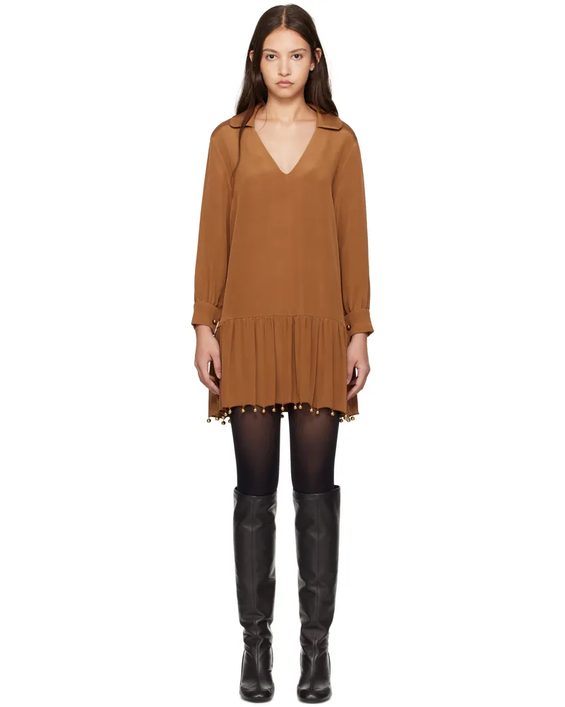 BODE Tan Eddy Minidress Brown