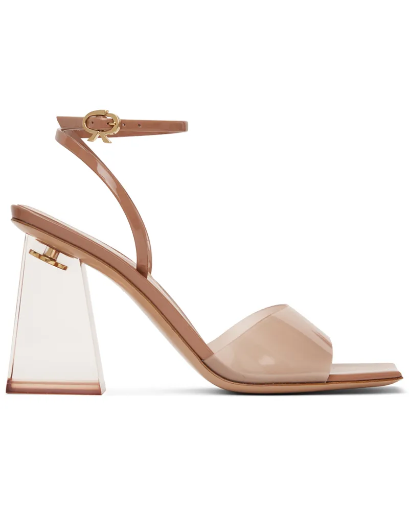 Gianvito Rossi Beige Cosmic 85 Heeled Sandals Praline+praline