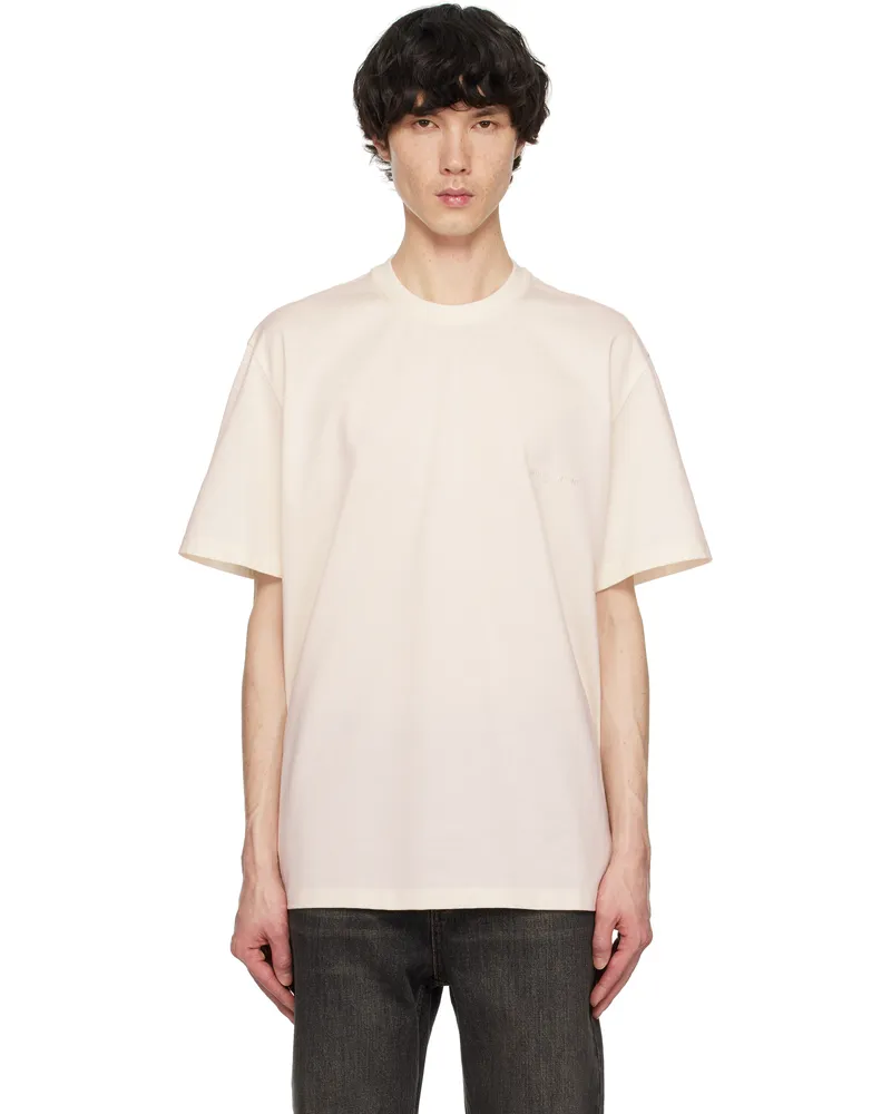 Wooyoungmi Off-White Embroidered Logo T-shirt Ivory702i