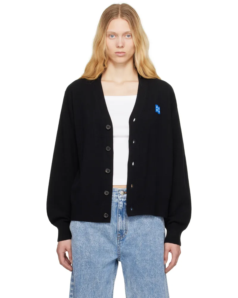 Adererror Black Sig; BL Tag 01 Cardigan Noir