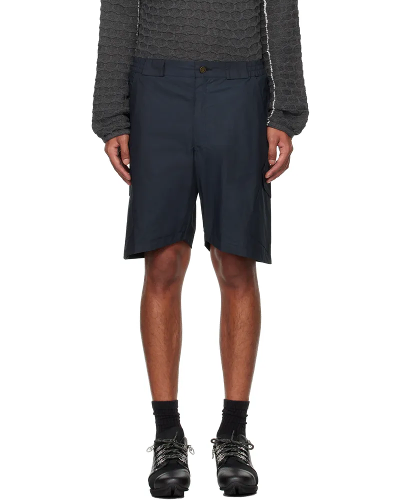 Robyn Lynch Black Ripstop Cotton Cargo Shorts Black