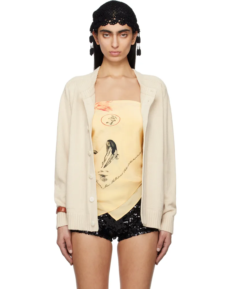BODE Off-White Meringue Cardigan Ivory