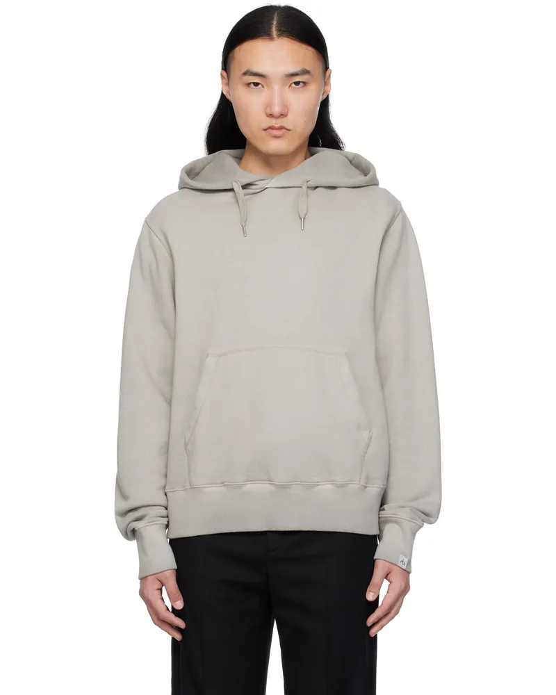 Rag & Bone Gray Damon Vintage Terry Hoodie Elephantgr