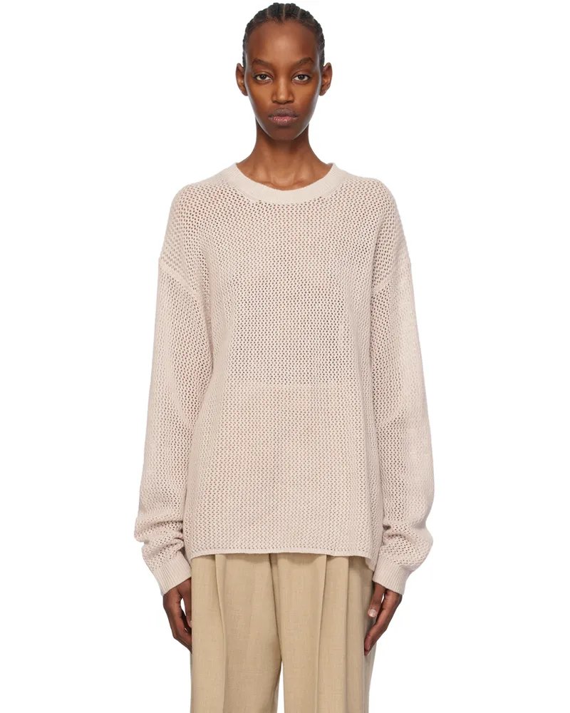 6397 Pink Semi-Sheer Sweater Wrm