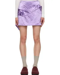 Meryll Rogge Purple Ruffled Miniskirt Lilac