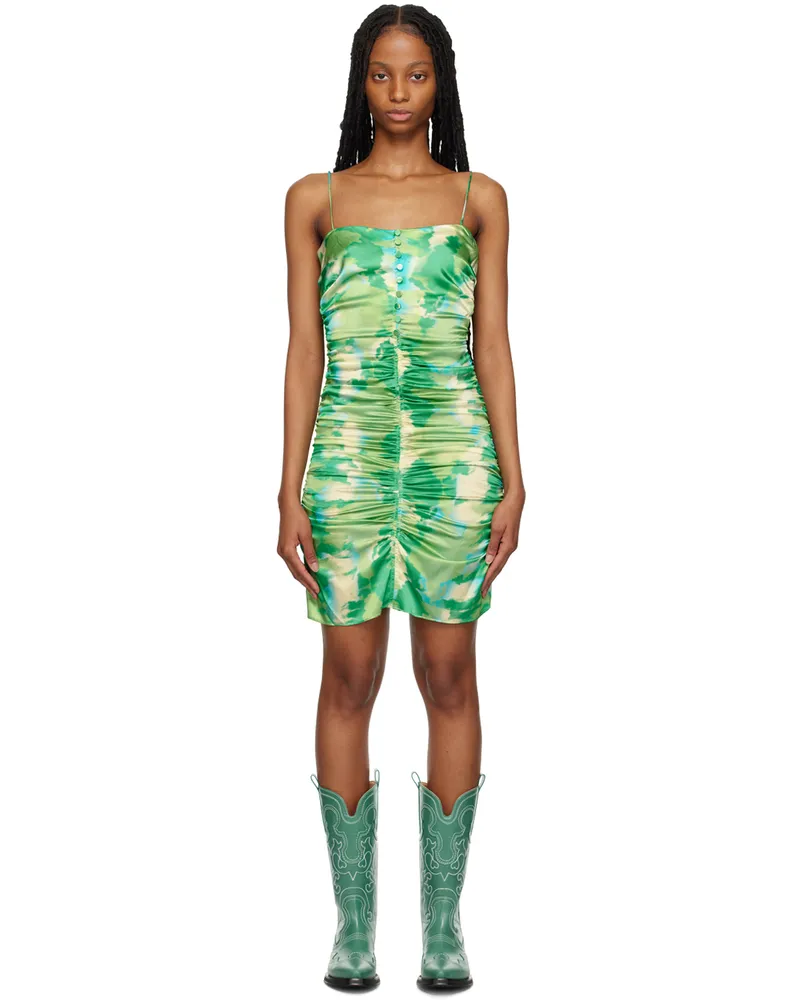 Ganni SSENSE Exclusive Green Minidress 796