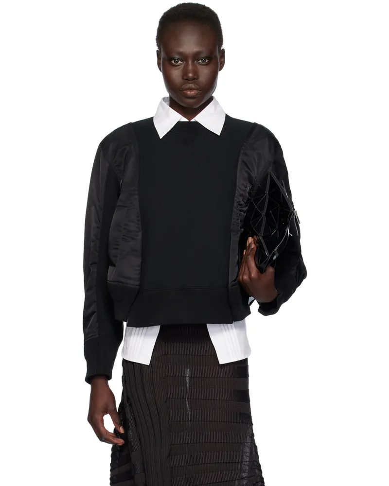 Sacai Black Sponge Sweat Sweatshirt 001