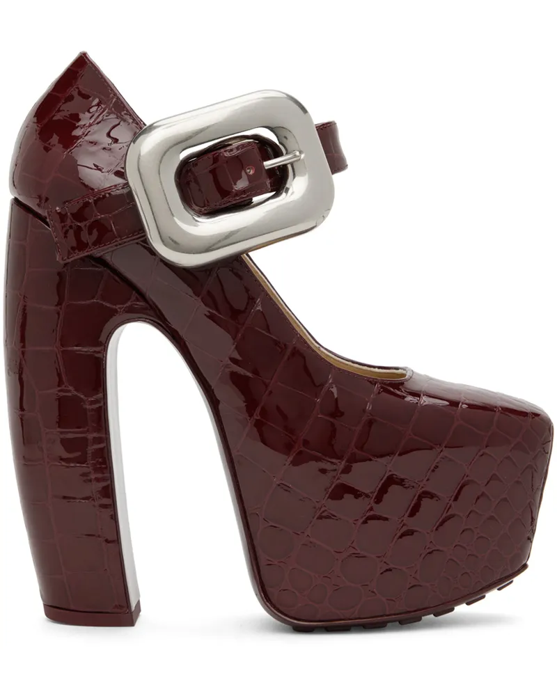 Bottega Veneta Red Mostra Heels Cherry