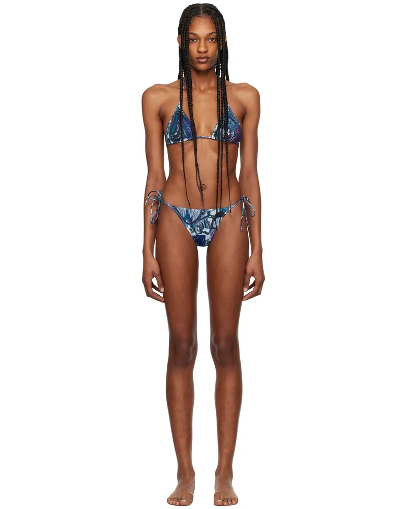 Jean Paul Gaultier Blue & Purple 'The Butterfly' Bikini 5090