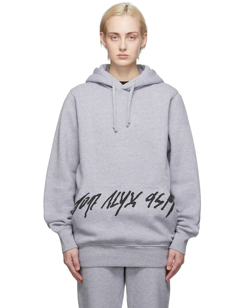 1017 ALYX 9SM Grey Script Hoodie Grey