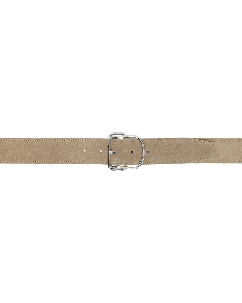 Totême Beige Swirl Suede Belt Desert