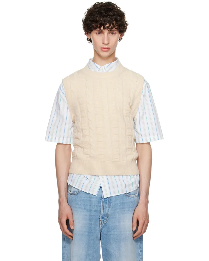 Acne Studios Beige Cable Vest 633