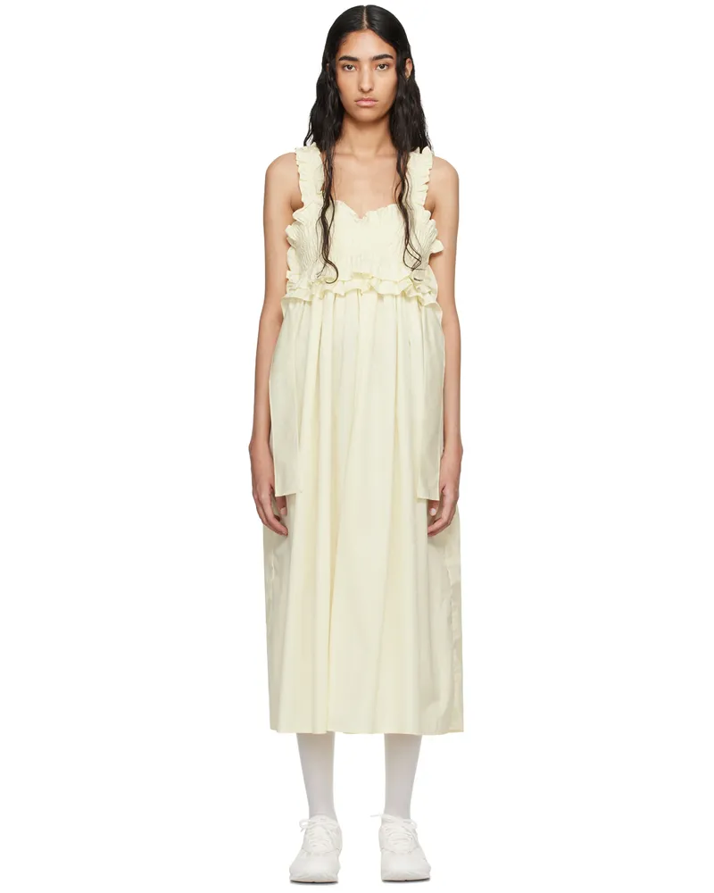 Cecilie Bahnsen Yellow Giovanna Midi Dress Soft
