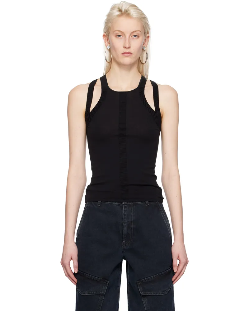 Dion Lee Black Sculpt Muscle Tank Top Black