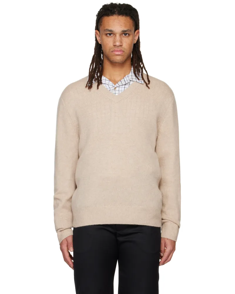 Vince Beige V-Neck Sweater H