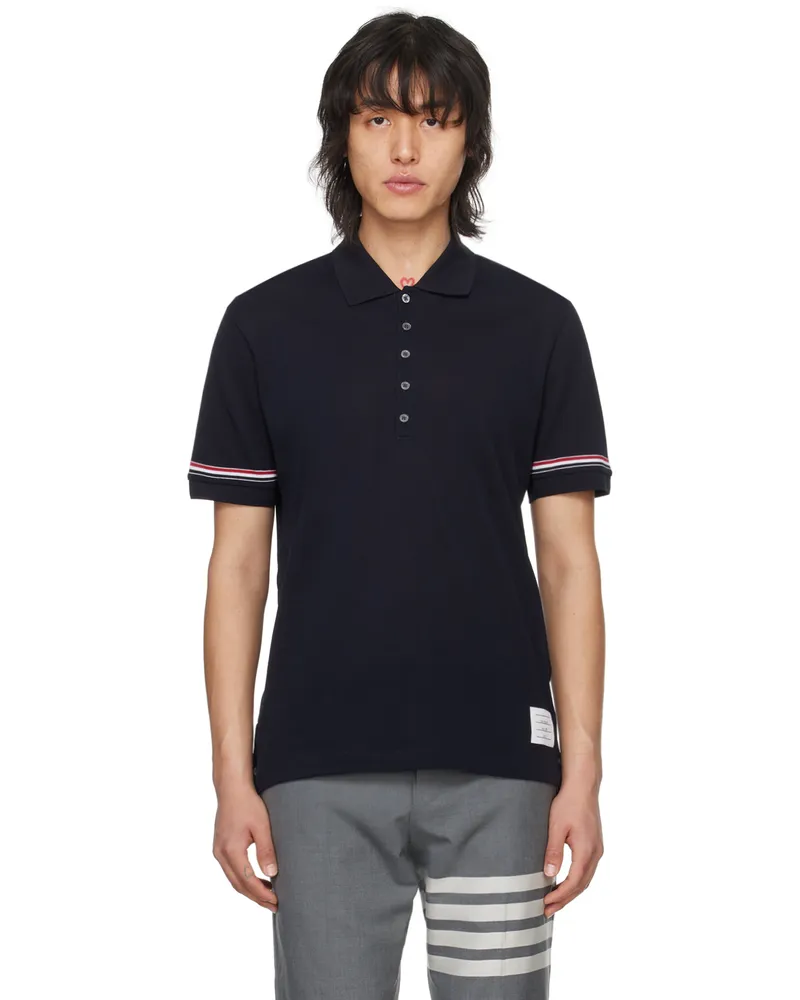 Thom Browne Navy Patch Polo 415