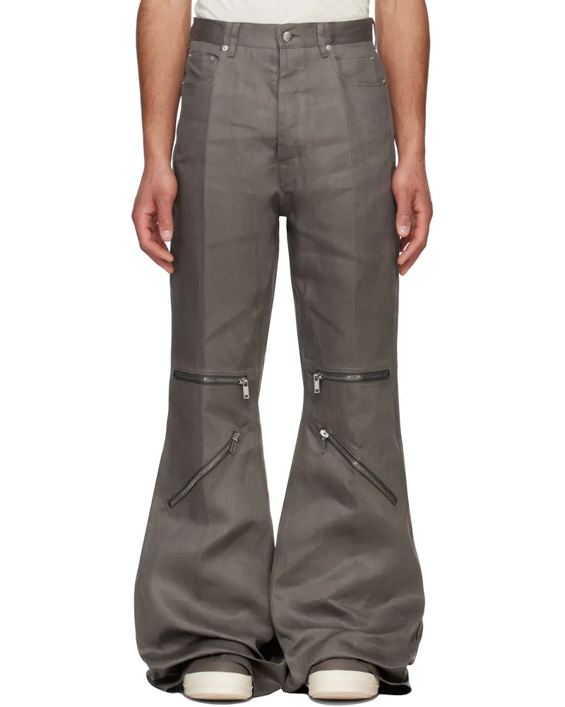 Rick Owens Gray Hollywood Bolan Cargo Pants 34