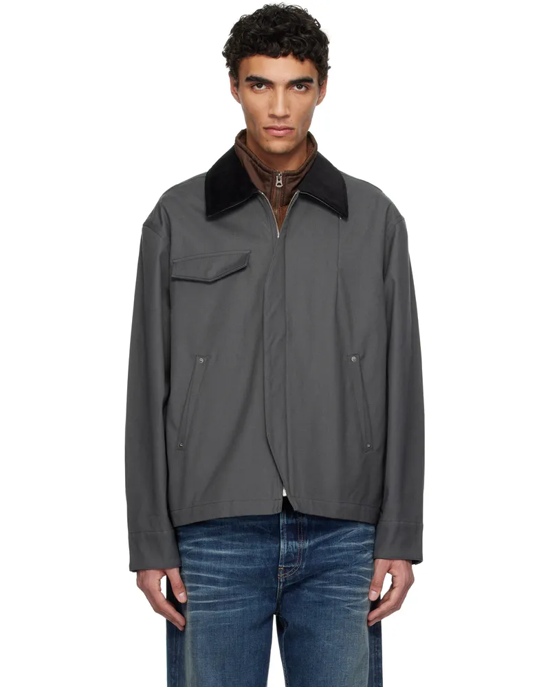 Axel Arigato Gray Dallas Chore Jacket Dark
