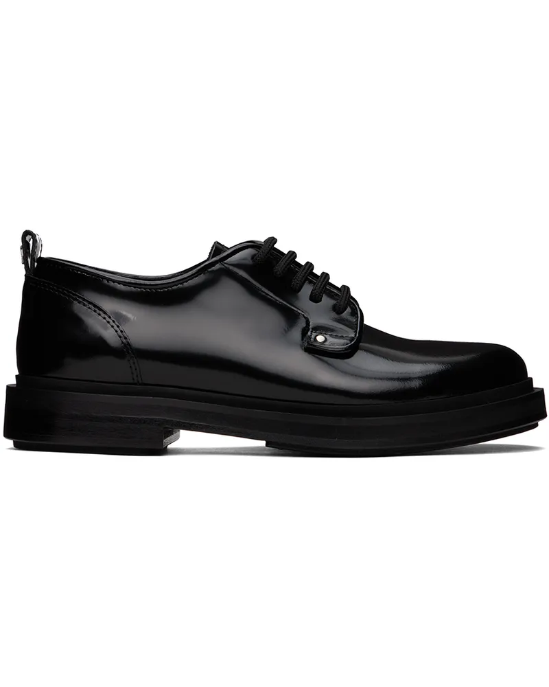 AMI Paris Black Anatomical Toe Derbys Black