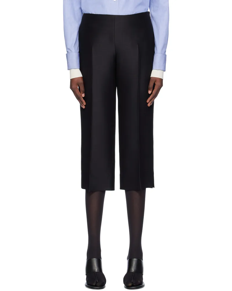 The Row Black Adelie Trousers Blk