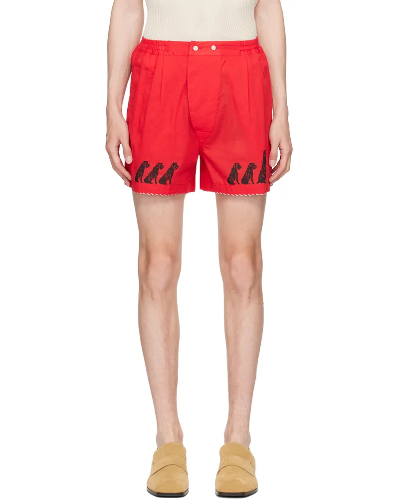 BODE Red Monday Boxer Shorts Blkrd