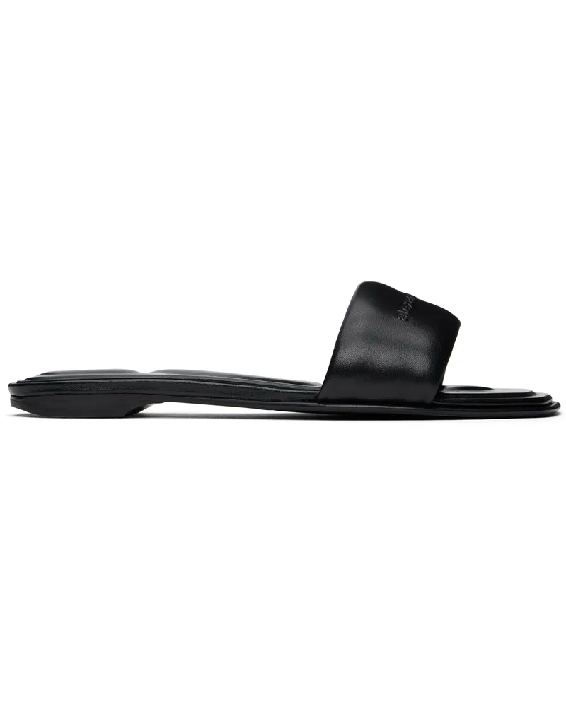 Alexander Wang Black Vy Pool Slides Black