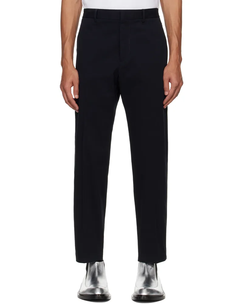 Jil Sander Navy Tapered Trousers 401