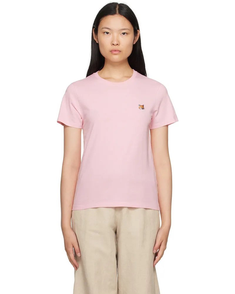 Kitsuné Pink Fox Head T-Shirt Pale